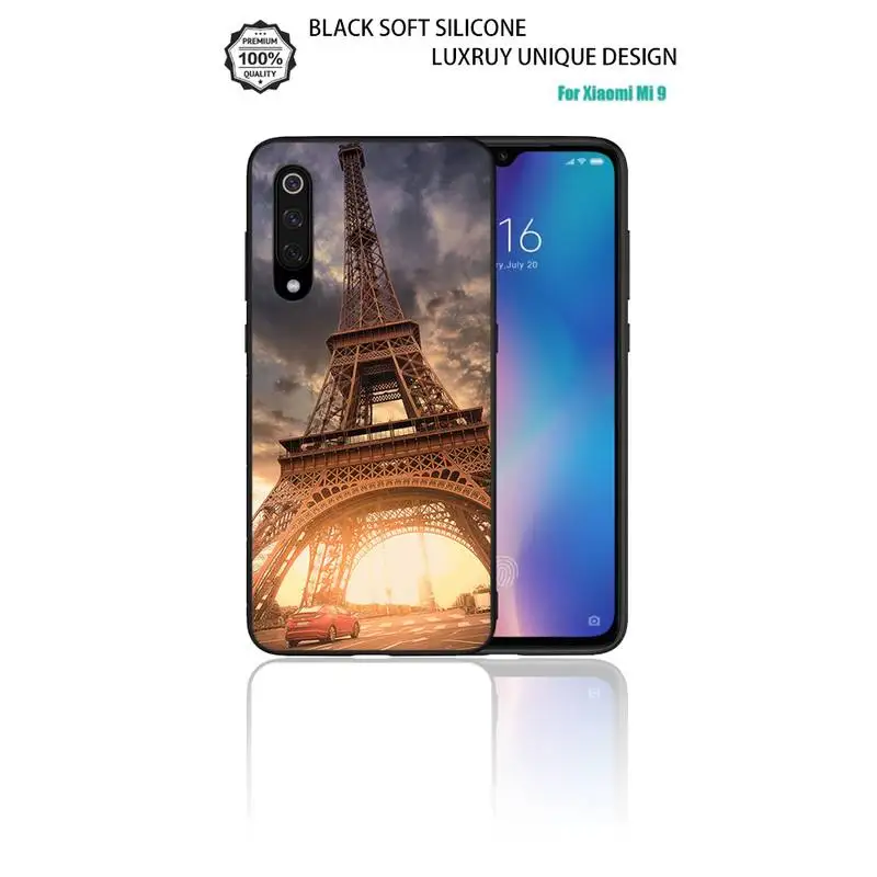 

Eiffel PARIS tower Phone Case case coque fundas etui for xiaomi note max mi 3 7 8 9se Redmi 7 7a 8 8t 10 pro lite cases cover