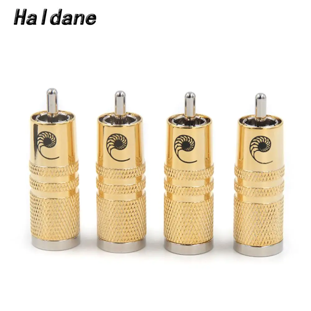 Haladane 4 шт./лот HIFI посеребренные карты RCA вилки разъем Электрический для штекер