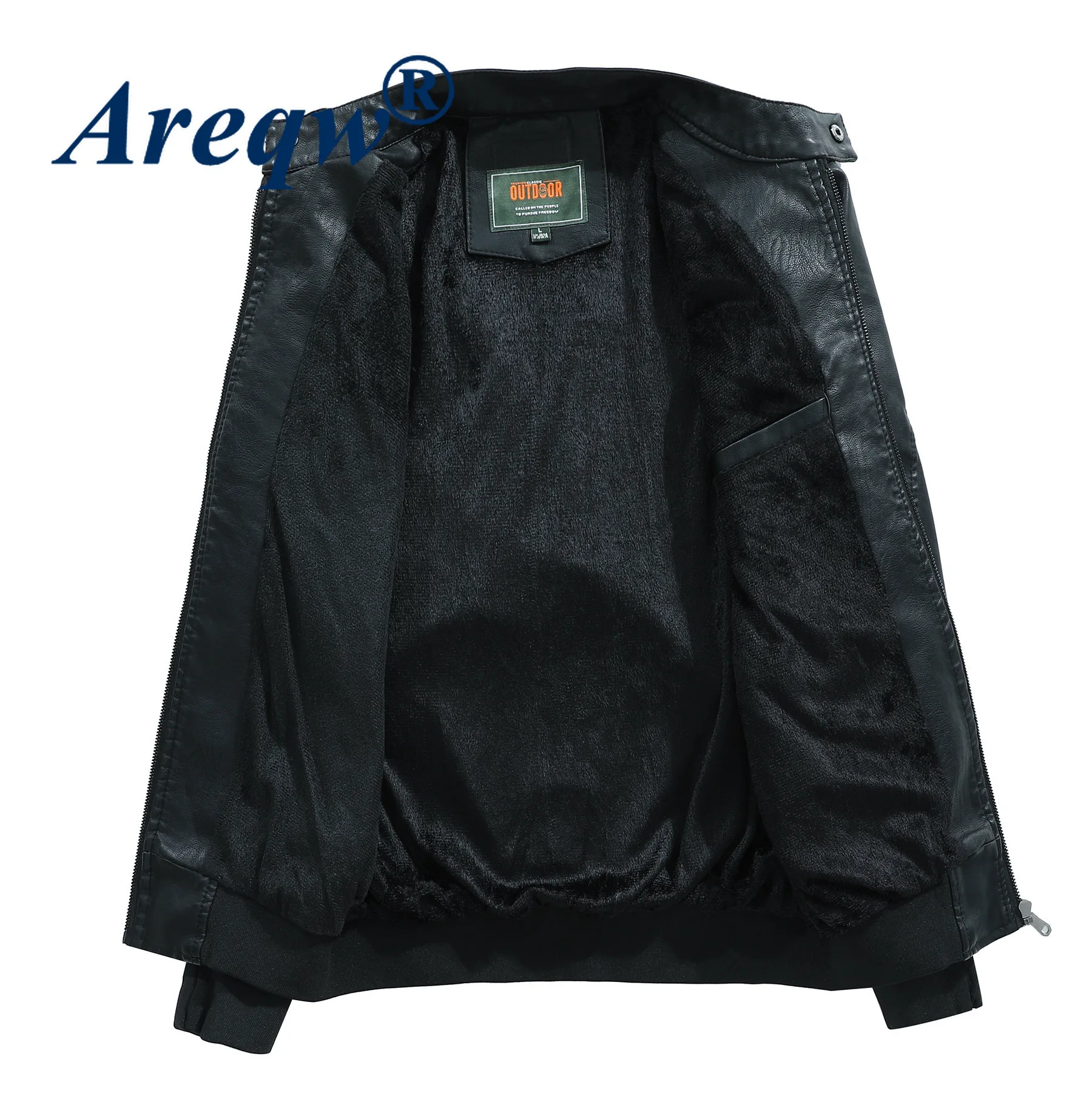 

New 2021 Leather Men's Large Size Jacket Men's Stand-up Collar Leather Jacket Motorcycle Clothing