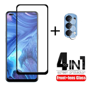 4 in 1 for oppo reno 4 4g glass for oppo reno 4 4g tempered glass full glue screen protector for oppo reno 4 4g lens glass 6 44 free global shipping
