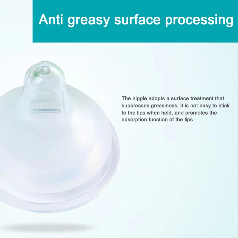 Силиконовая гелевая бутылочка для кормления с широким горлышком соска