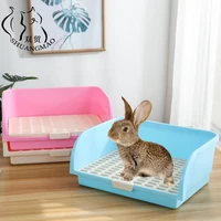 shuangmao hamster pet cat rabbit corner toilet litter trays corner clean indoor pet potty training tray for small animal pets