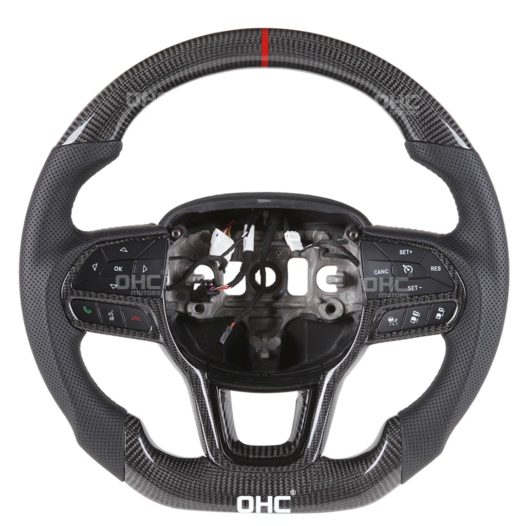 

Genuine Carbon Fiber Steering Wheel Compatible for Jeep