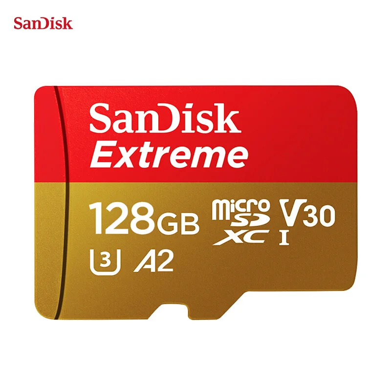 

Original SanDisk Extreme Memory Card 128GB 64GB 32GB 256GB 400GB High Speed 160MB/S A2 V30 U1/U3 4K TF Micro SD Flash Cards