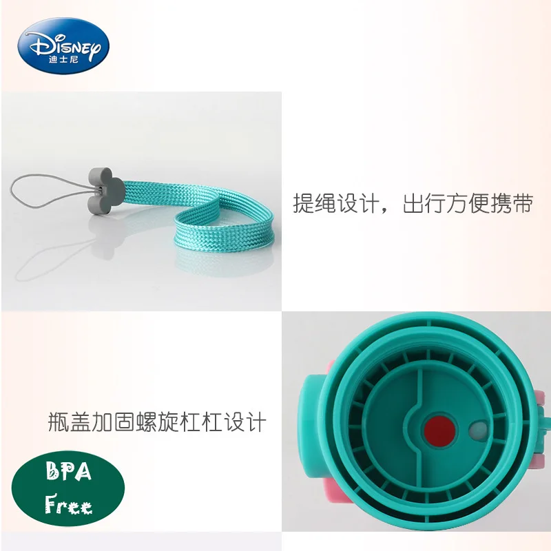 Дисней Микки Маус Минни детская чашка для воды пластиковая с соломинкой BPA