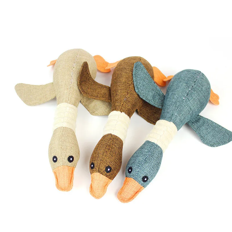 

Lovely Popular Funny Wild Geese Dog Squeak Toys Duck Cat Plaything Sound Toys Dog Bite Pet Supplies Educational Interaction Toys