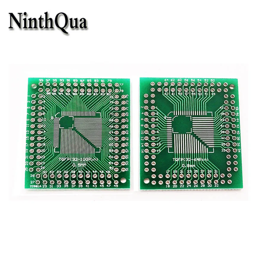 SMT FQFP TQFP 0.5mm to 0.8mm PCB Adapter Board Conversion Connector Patch to straight plug compatible with 32P 44P 64P 80P 100P