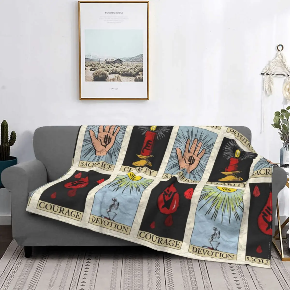 

My Chemical Tarot Card Blankets Fleece Decoration Devotion Courage Soft Throw Blanket for Bed Outdoor Bedding Throws