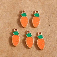 10pcs 715mm fashion carrots pendants enamel charms for jewelry making bracelets necklace charms diy findings