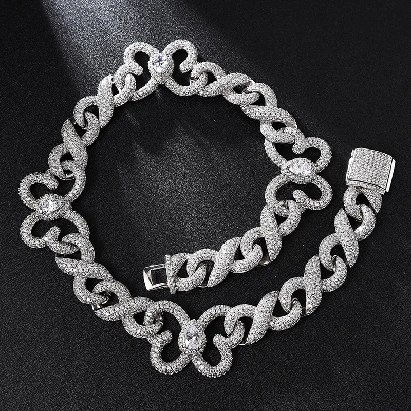 2020 Новый эмаль CZ колье с бабочками 15 мм ожерелье льдом Bling Майами КУБИНСКИЙ звено