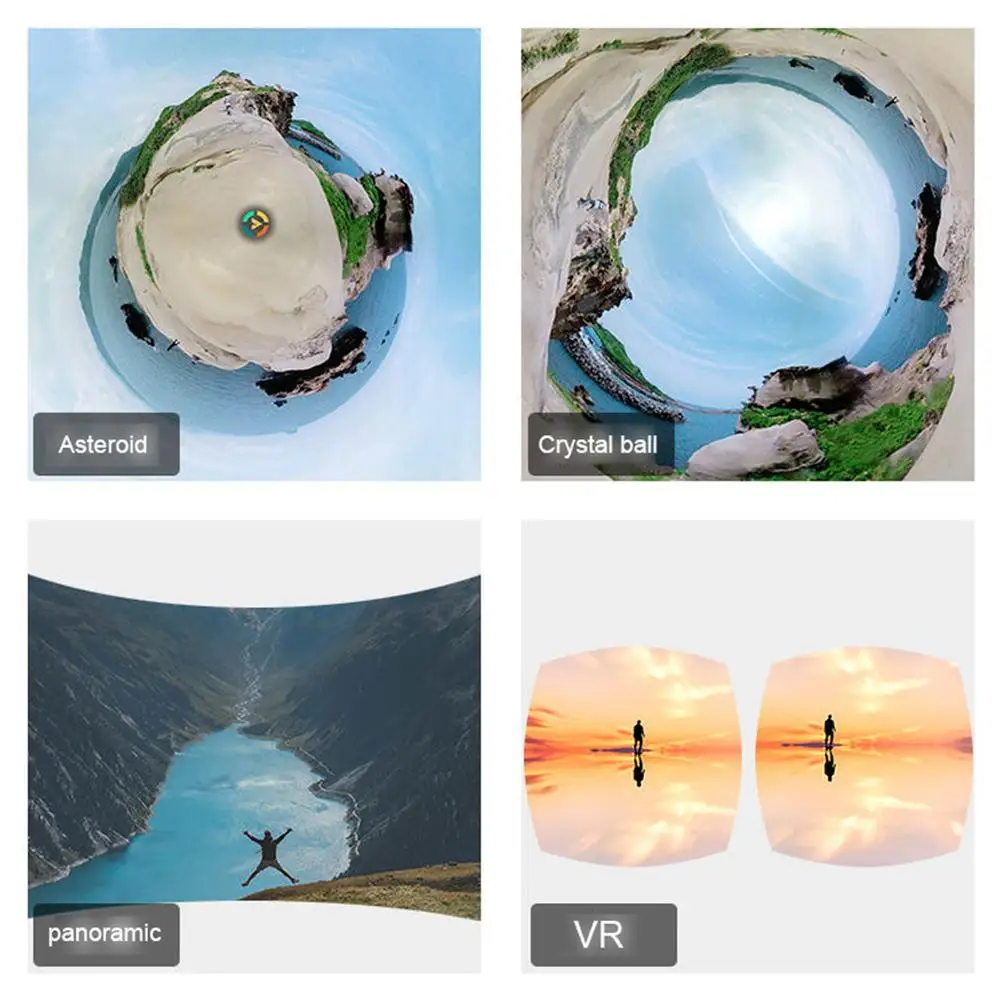 

720 Degree Dual Wide Angle Fisheye HD Lens Panoramic Cam Live Streaming VR Action and Sport Camera For Smartphone