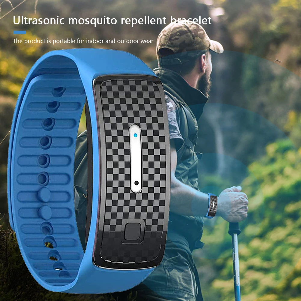 

Ultrasonic Natural Mosquito Repellent Bracelet USB Rechargeable Kids Adults Outdoor Anti Pest Insect Bugs Physical Drive Wristba