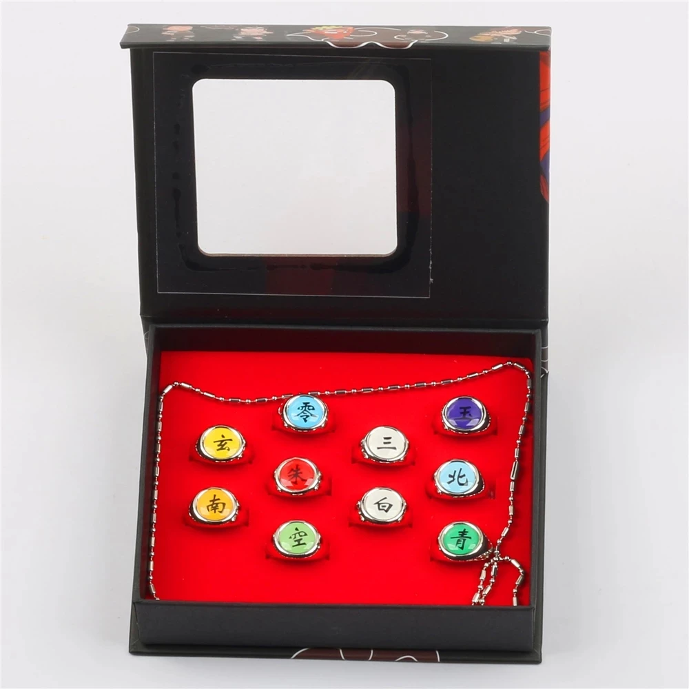 Кольца для косплея Акацуки аниме модельные игрушки Итачи Хидан Тоби боль Сасори