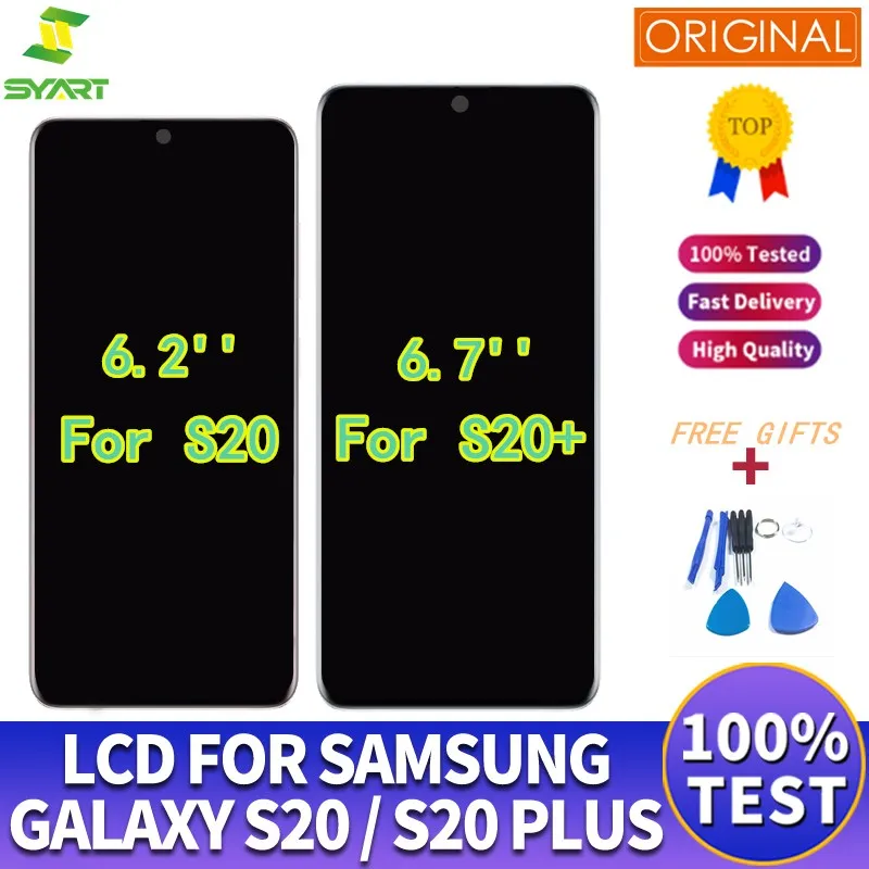 ЖК экран для Samsung Galaxy S20 G980 G980F + сенсорный в сборе Замена Plus G985 G985F Оригинальный