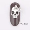 10 Pcs Gold silver Skull 3D Nail Art Decorations,Alloy Halloween Nail Charms Jewelry for Nail Polish Tools QB082-083 5