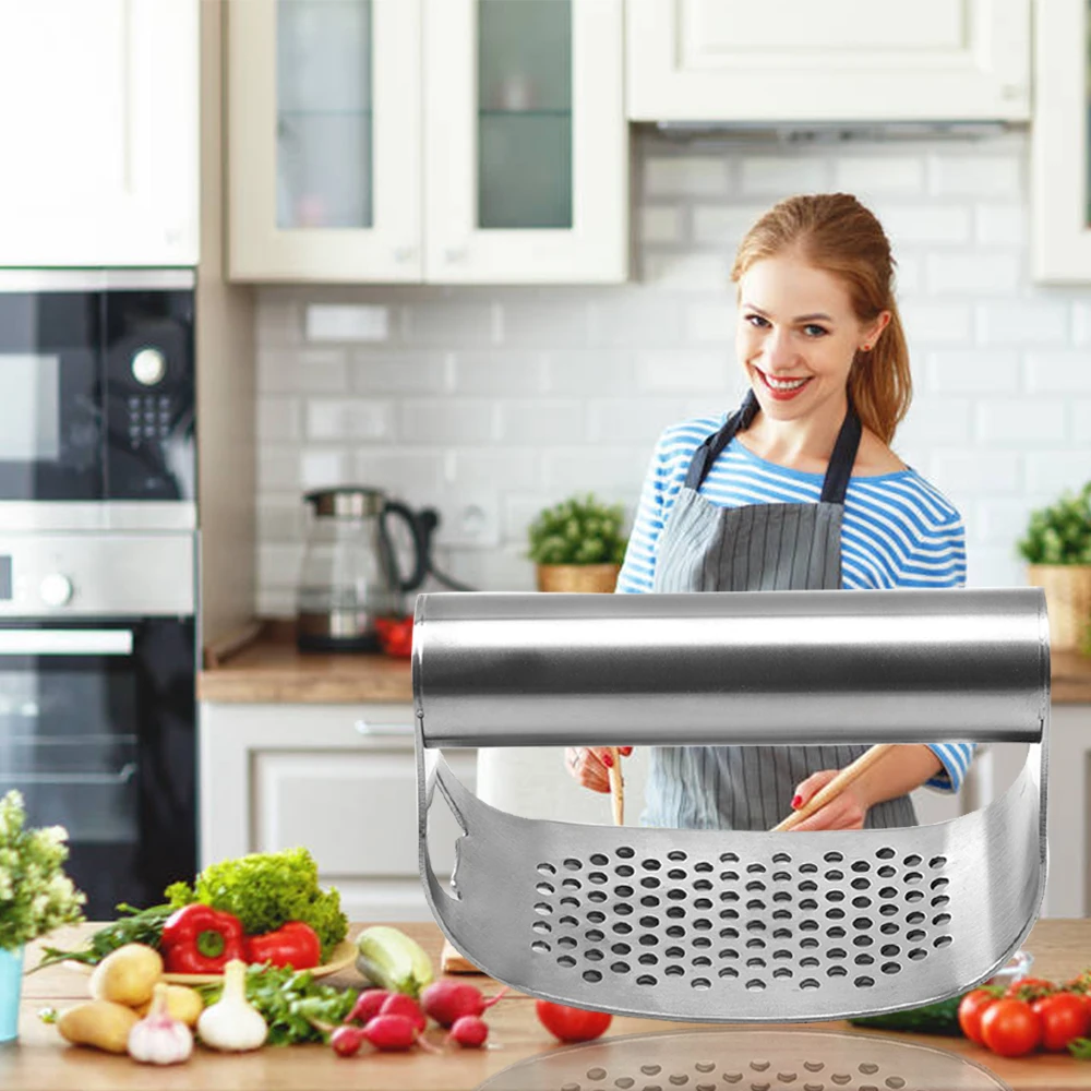 

Garlic Press Rocker Stainless Steel Garlic Crusher Garlic Mincer Presses Ginger Press Squeezer Kitchen Gadgets Kitchen Tool