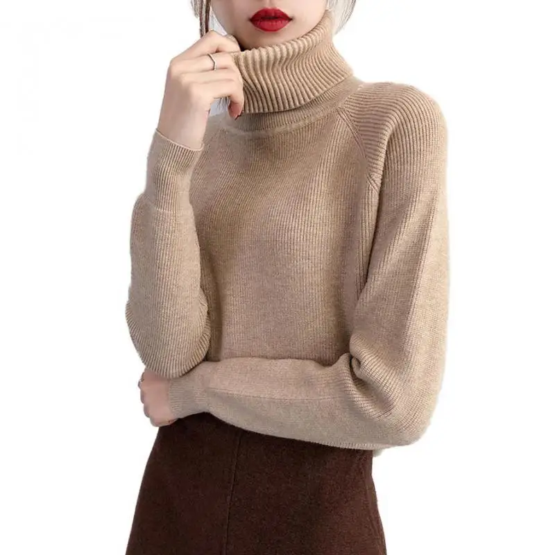 Turtleneck Sweaters All Base Match Loose Solid Women Soft Sweater Pullovers Autumn Winter For | Женская одежда