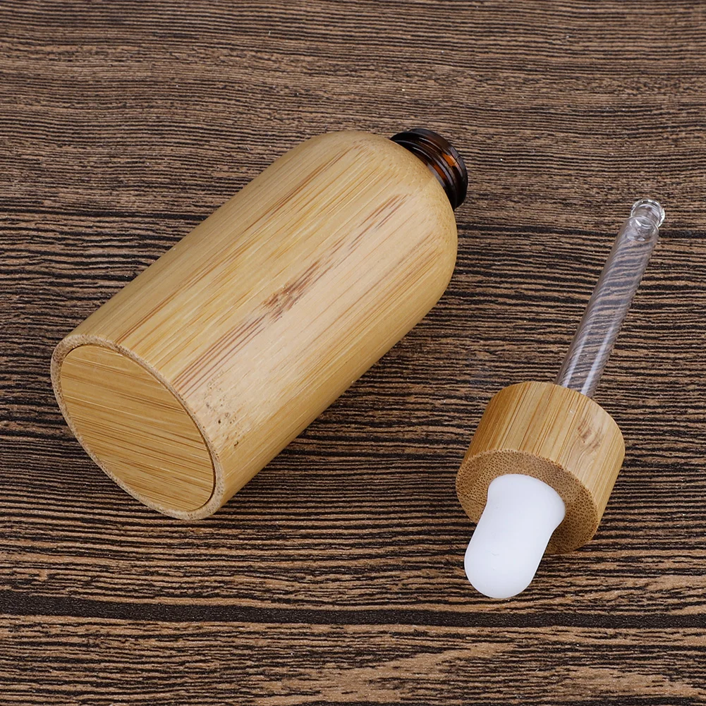 20Pcs Wooden Glass Essential Oil Bottles for Aromatherapy Perfume Samples Dispenser 10ml Vials With Cap Dropper M7 | Красота и