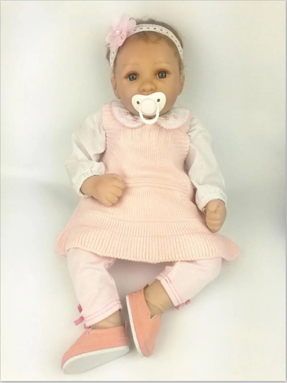 only pacifier Кукла Avani 'Nancy' 20 дюймов, ручная работа, реалистичные мягкие виниловые детские куклы, реалистичные куклы для новорожденных, куклы для новорожденных - Цвет: only pacifier