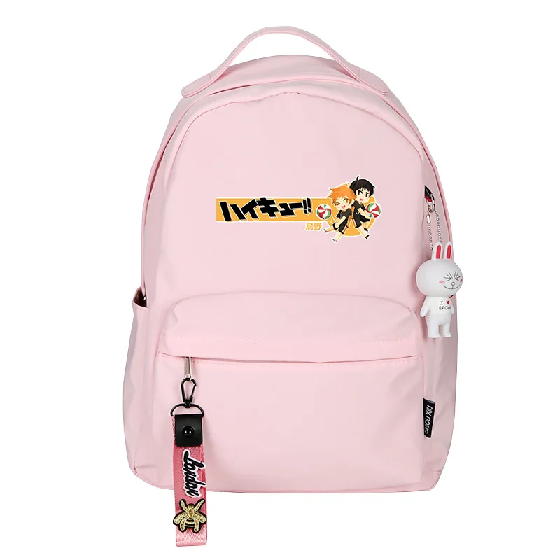 

Anime Haikyuu!! School Backpack for Teenage Girls Boys Bag Kotaru Bokuto Tobio Kageyama Hinata Shoyo Backpack Women Backpack