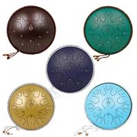 m mbat 13 inch steel tongue drum 15 tone hand pan tank drum ethereal drums percussion instrument yoga meditation beginner gift