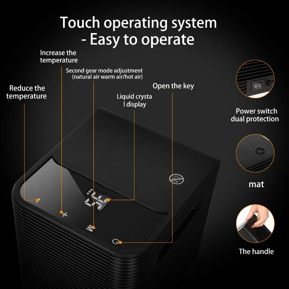 Электрический обогреватель персональный портативный мини-вентилятор с