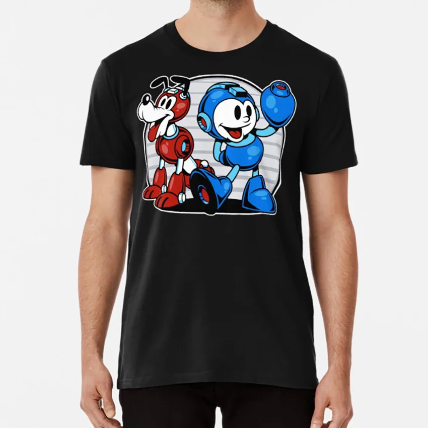Футболка Mega Pals винтажная игровая футболка с надписью mega man rush | Мужская одежда