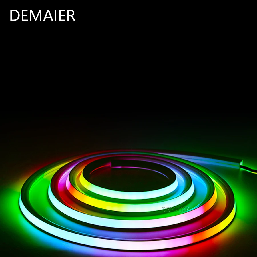 

led neon RGB Flexible Band LED Band Zimmer Dekoration Neon Lampen Set Diode wand ws2812b Streifen licht Mit Bluetooth APP 1-5m