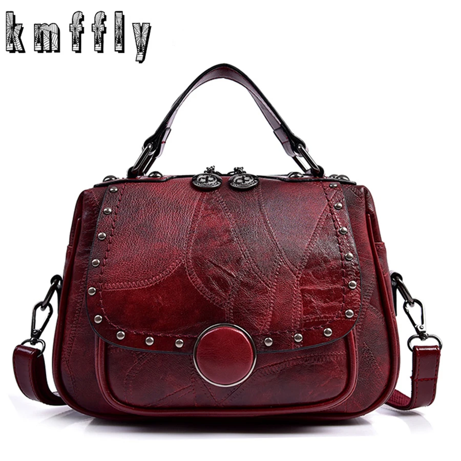 

2020 Fashion PU Leather Crossbody Bag Women's Handbag Ladies Shoulder Bags Rivet Female Messenger Satchel Bags Sac A Main Femme