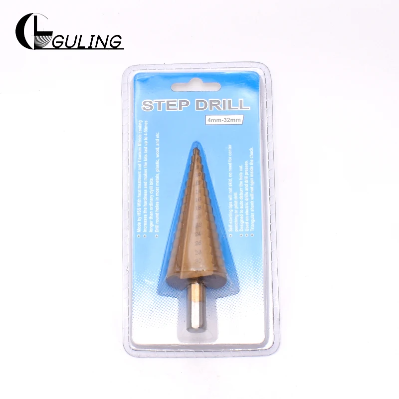GULING 1 шт. 4 12/4 20/4 32 мм HSS титановое покрытие треугольная ручка пагода сверло