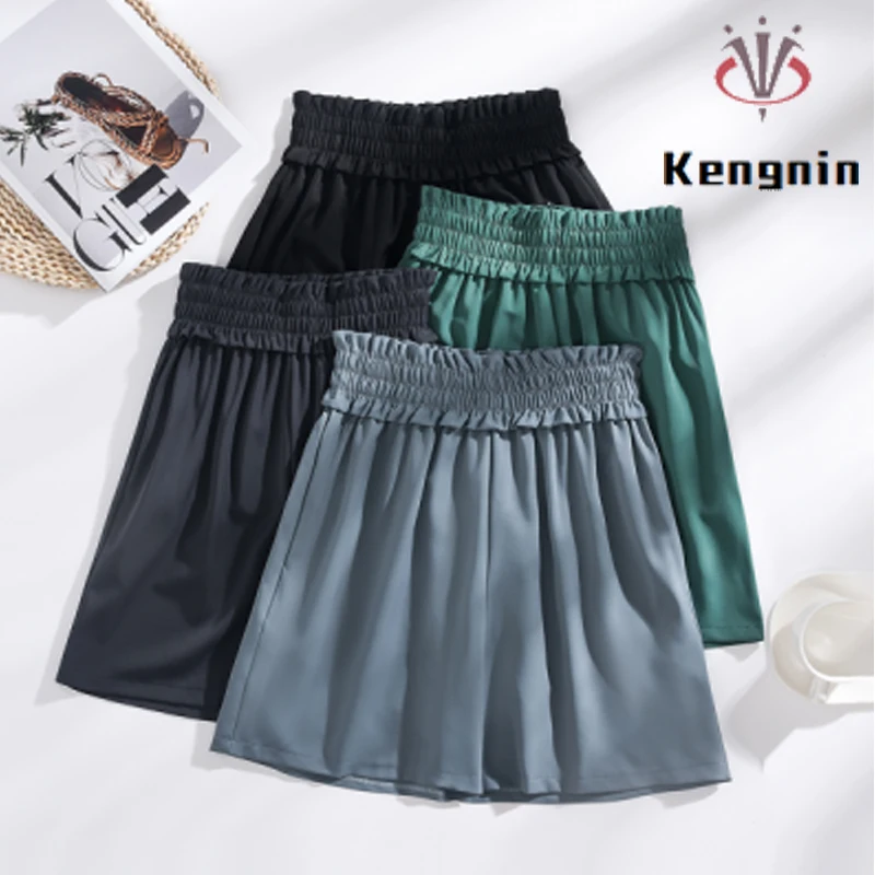 

Шорты женские повседневные универсальные, свободные спортивные короткие штаны с эластичным поясом, простые женские брюки, salone KE1077, лето 2022