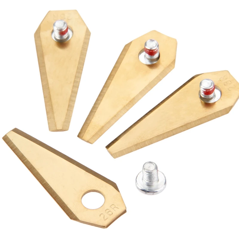 

30Pcs Golden Robot Mower Replacement Blade Suitable For Indego Mower Blade With Screw Trimmer Accessories Garden Tools