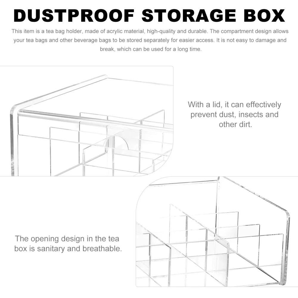 

1pc Kitchen Storage Boxes Multipurpose Cosmetic Container Tea Storage Cases