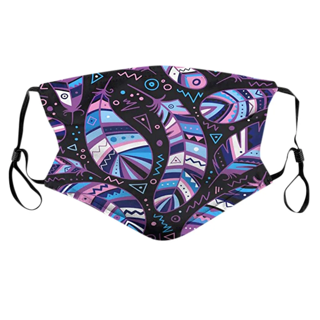 

Adults 3pcs art flower geometric pattern double layer Dustproof Mouth Masks Male & Female Outdoor Washable Protection Face Masks