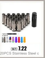 20 шт. Jdm Aftermarket автомобильный, алюминиевое КОЛЕСО гайки M12* 1,5 M12* 1,25 60 мм Расширенный тюнер шип гайки для Chevrolet Mitsubishi и т. Д