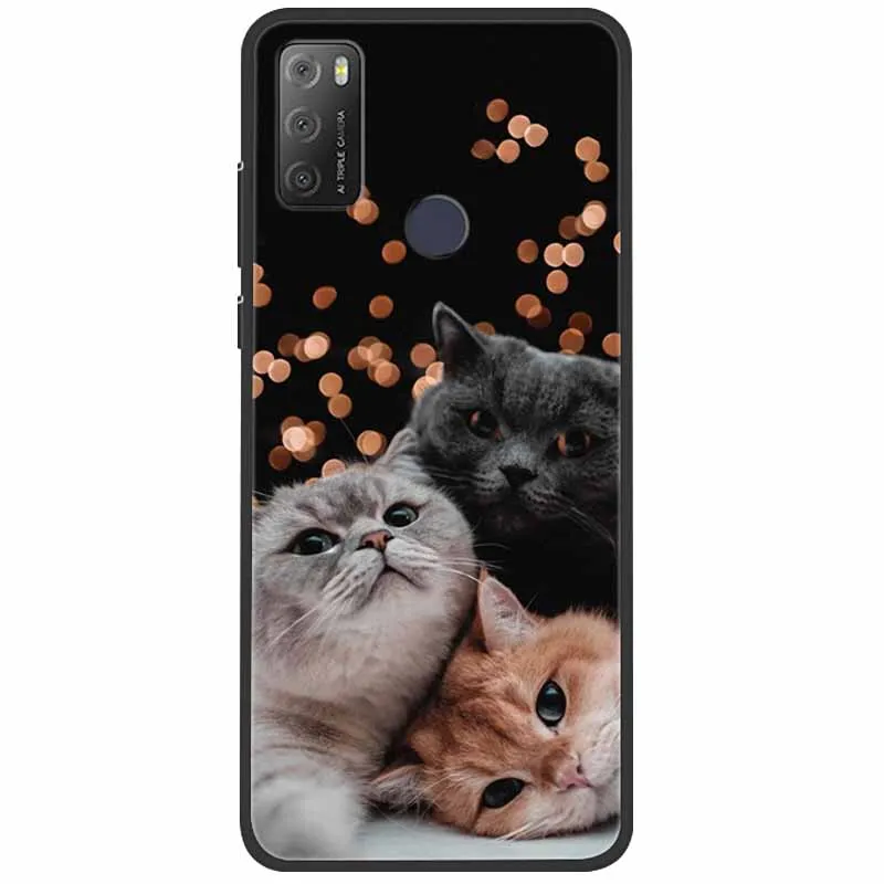 Для Alcatel 1 S 2021 чехол противоударный силиконовый мягкий ТПУ для телефона 3L s Funda Coque 3