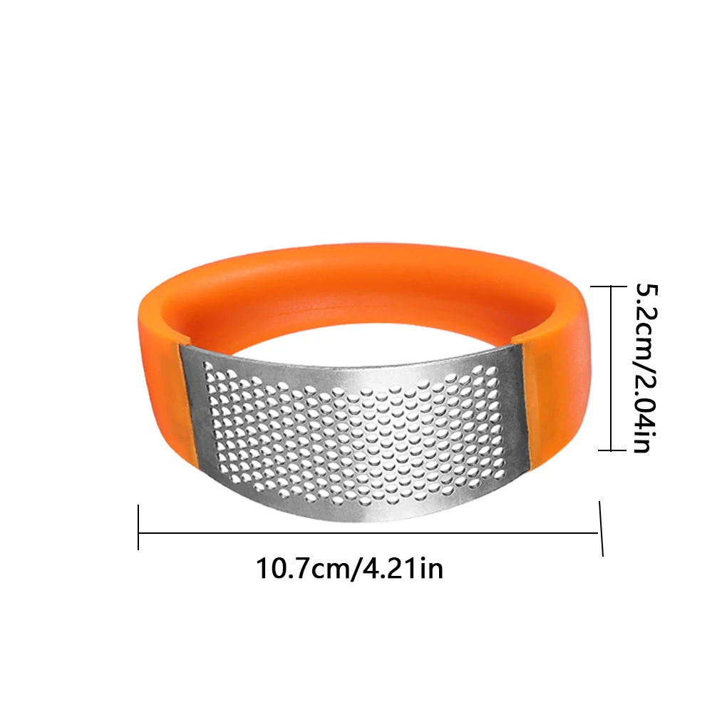 

Garlic Press Stainless Steel Household Manual Handled Garlic Mincer Kitchen Accessory, Orange