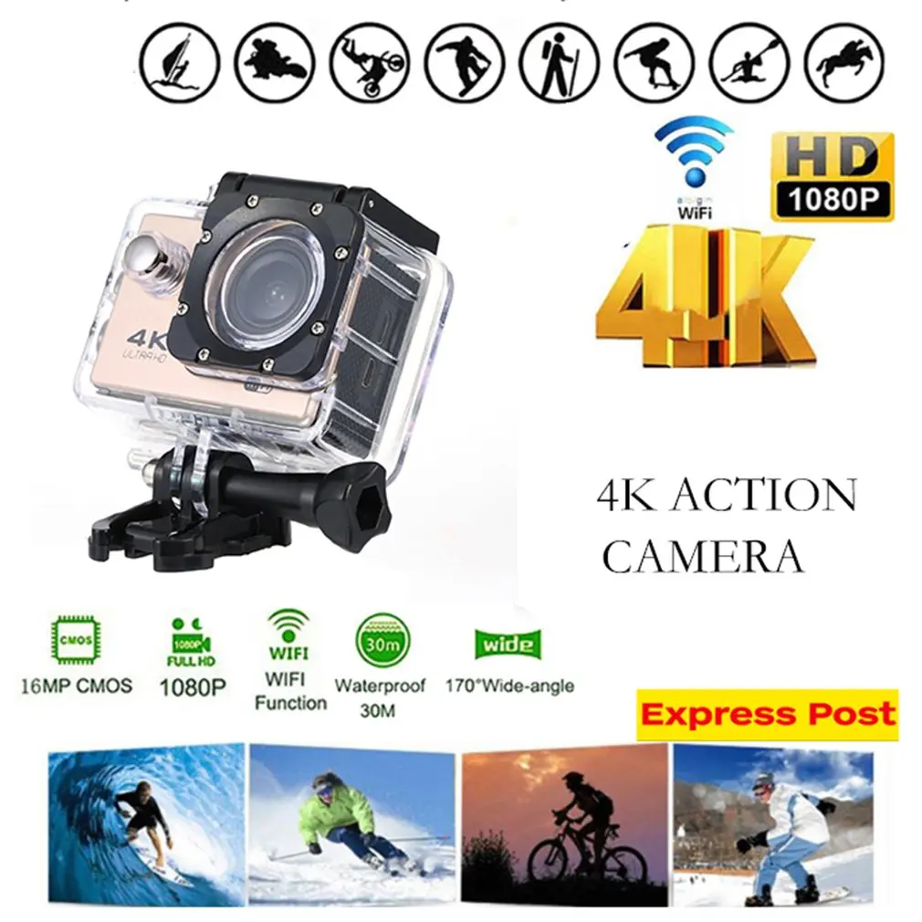 4K16MP Vision 3 Подводная Водонепроницаемая камера широкоугольная WiFi Спортивная с