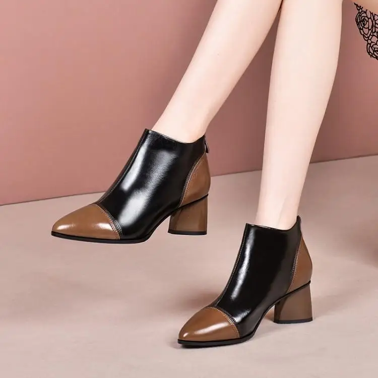 Ботинки martin кожаные ботинки тонкие женские на толстой подошве ботильоны из