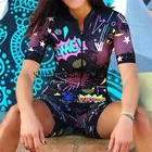 Костюм для триатлона, летний спортивный женский костюм из Джерси с коротким рукавом для езды на велосипеде, женский костюм, 2020