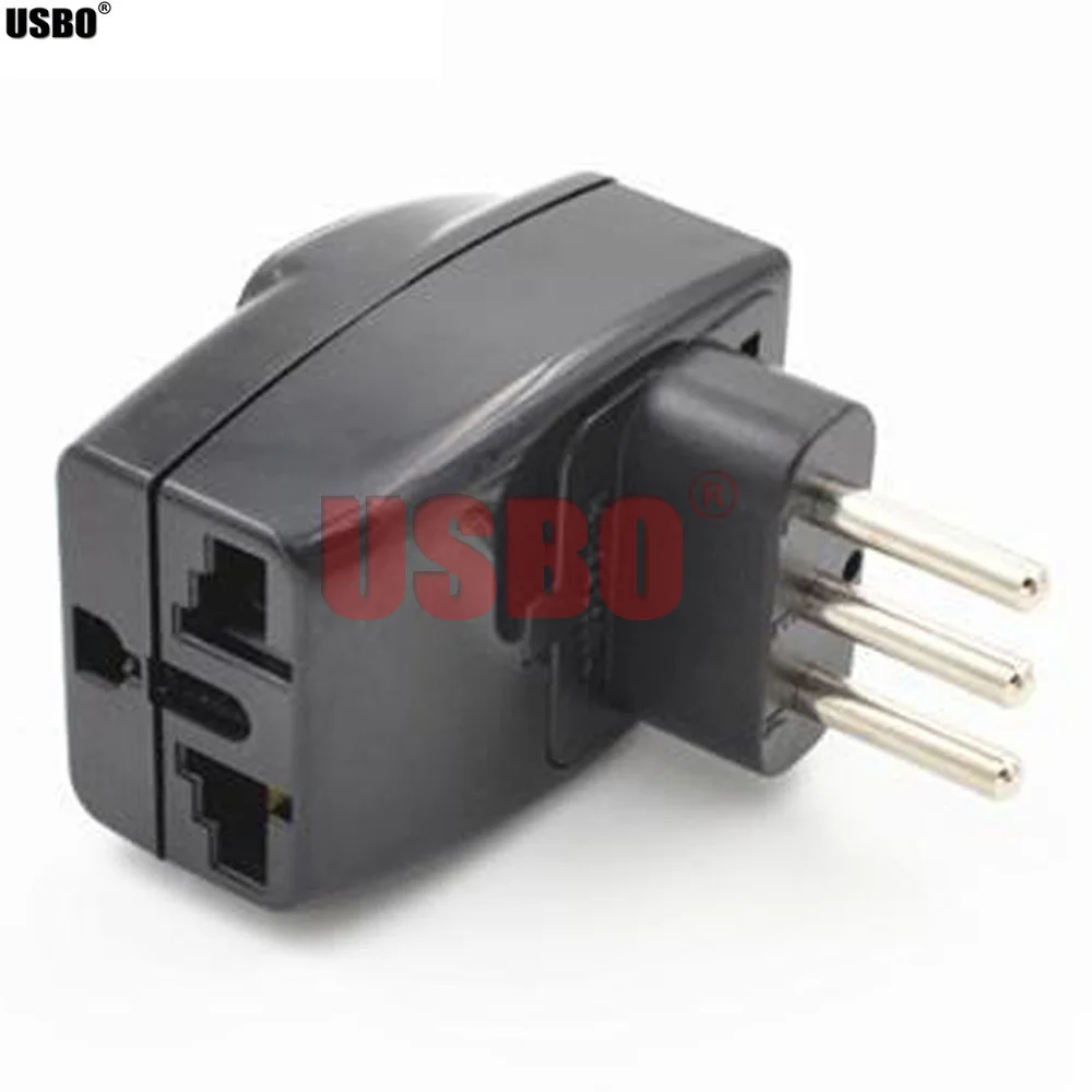 Переходник 3 в 1 из черной меди на 10 а/16 А 250 В|Адаптеры для розеток| |