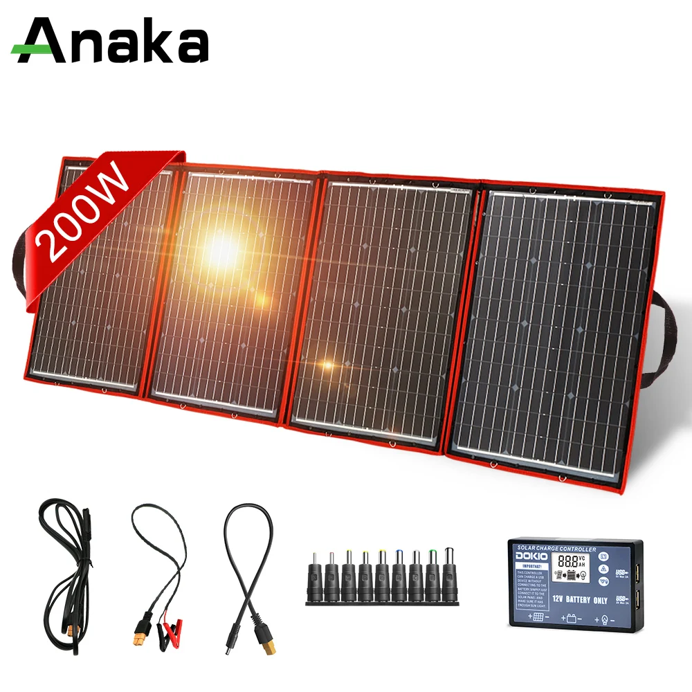 Гибкая Складная солнечная панель 200 Вт 18 в домашние комплекты солнечных панелей