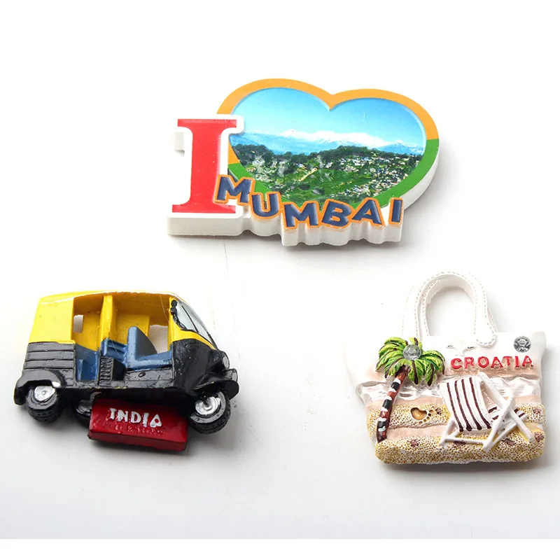 Магнит на холодильник Индия Хорватия Мумбаи сувенир туристические фигурки из