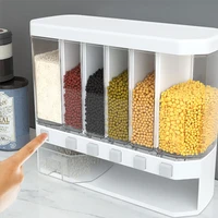 whole grain rice bucket wall mount rice storage tank press out the meter to measure rice bucket insect proof cereal storage box