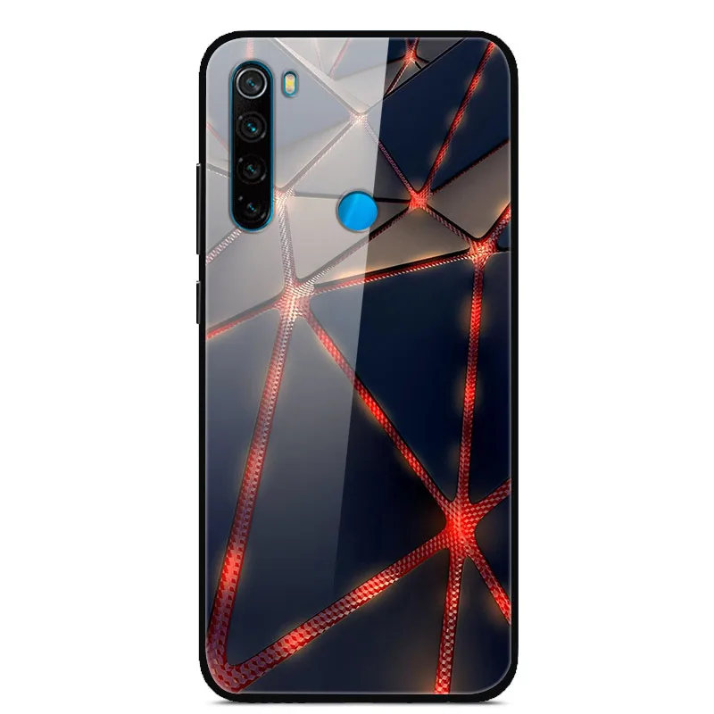 Для Xiaomi Redmi Note 8 чехол из закаленного стекла с печатным жестким чехлом для Xiaomi Redmi Note 8 Note8 чехол для Redmi Note 8 Pro Бампер - Цвет: 25
