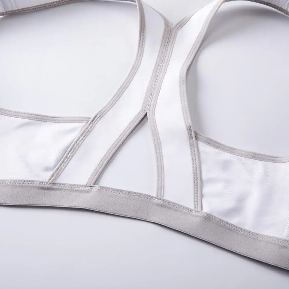 

Women's High Impact Zipper Front Closure Wirefree Non Pads Workout Sports Bra
