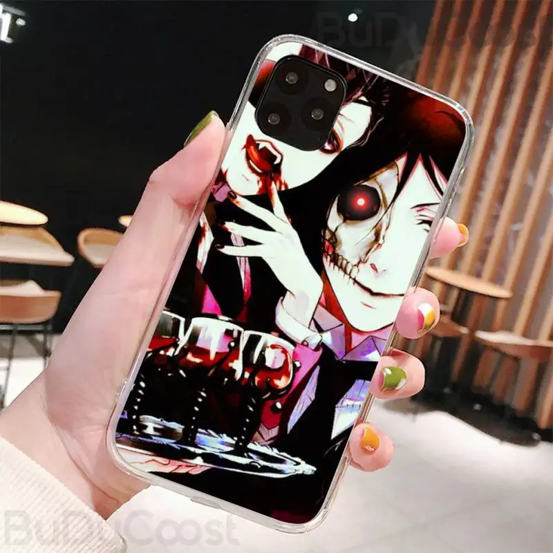 Чехол Hrmes с аниме Черный Батлер для iPhone 7 8 Plus X XS Max XR чехол iphone 5s SE 2020 6 6s 11Pro |