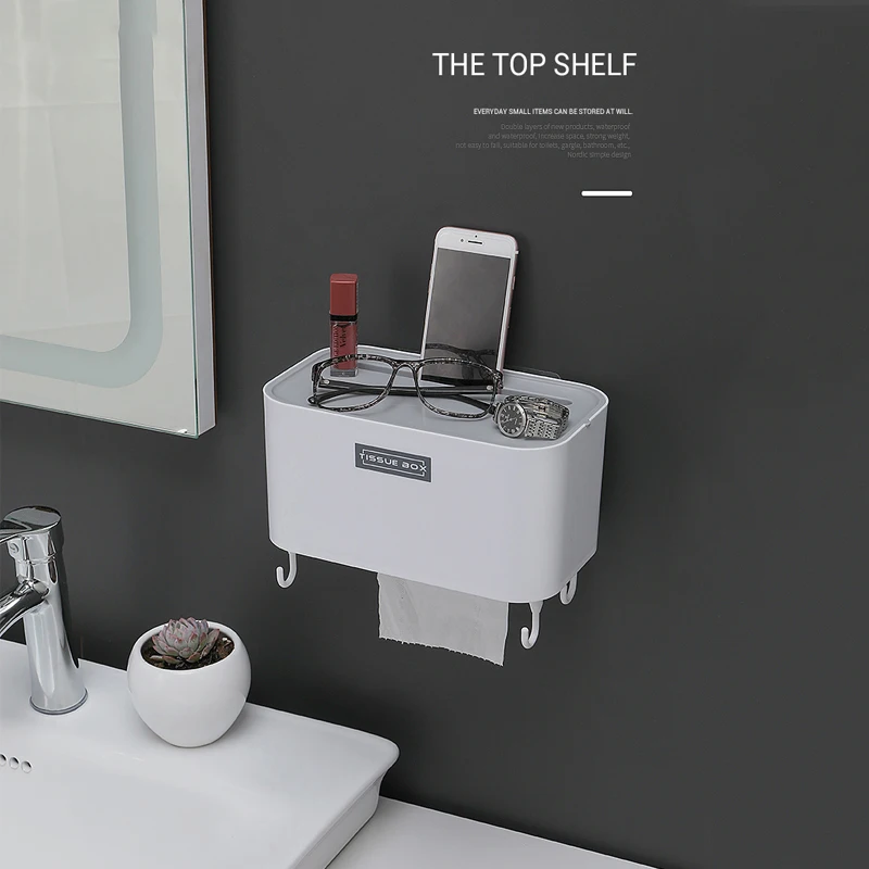 Держатель для туалетной бумаги водонепроницаемый настенный лоток рулон коробка