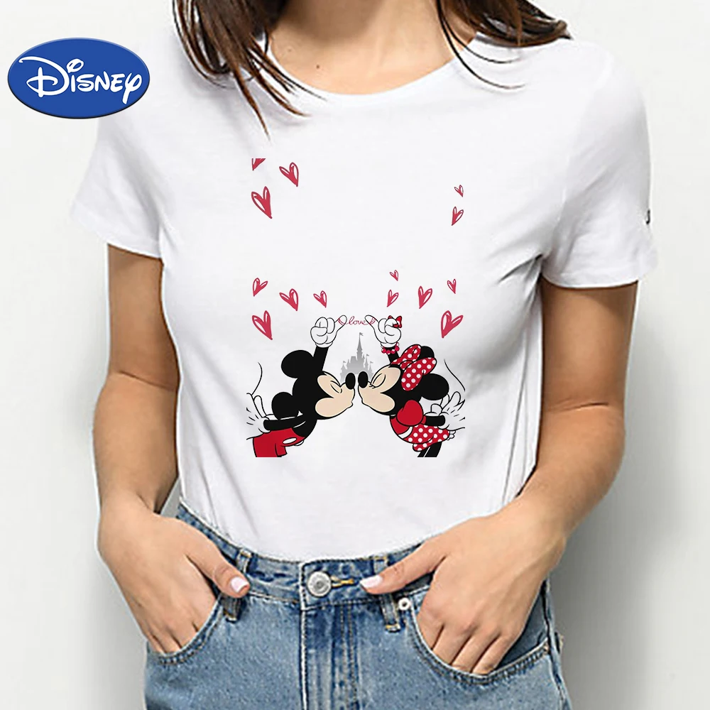 Городской Mickey Mouse Disney женские футболки 2021 Стильный Одежда больших размеров