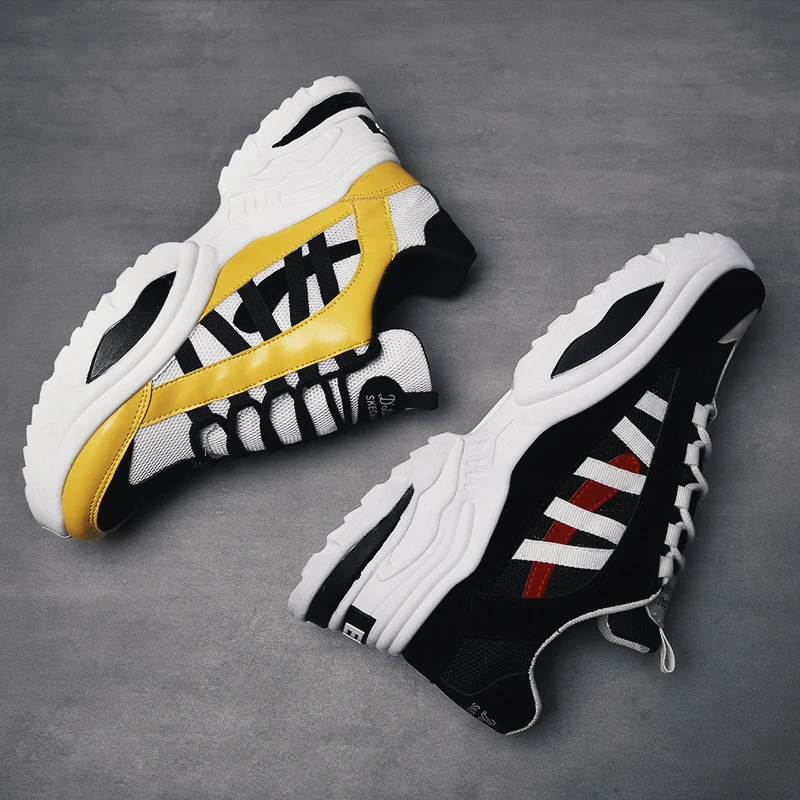 2019 новинка стильная повседневная обувь wo мужские желтые кроссовки черные белые